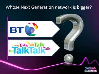Whose Next Generation network is bigger?




This document is designed for on-screen presentation and is uncontrolled if printed.
 