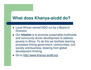 NGO presentation - Rahel O.