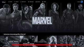 HOME SEARCH WATCHLIST
+ ORIGINALS MOVIES SERIES Profile
Universo cinematográfico Marvel
 