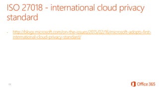 http://blogs.microsoft.com/on-the-issues/2015/02/16/microsoft-adopts-first-
international-cloud-privacy-standard/
 