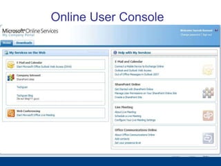 Online User Console




                      20
 