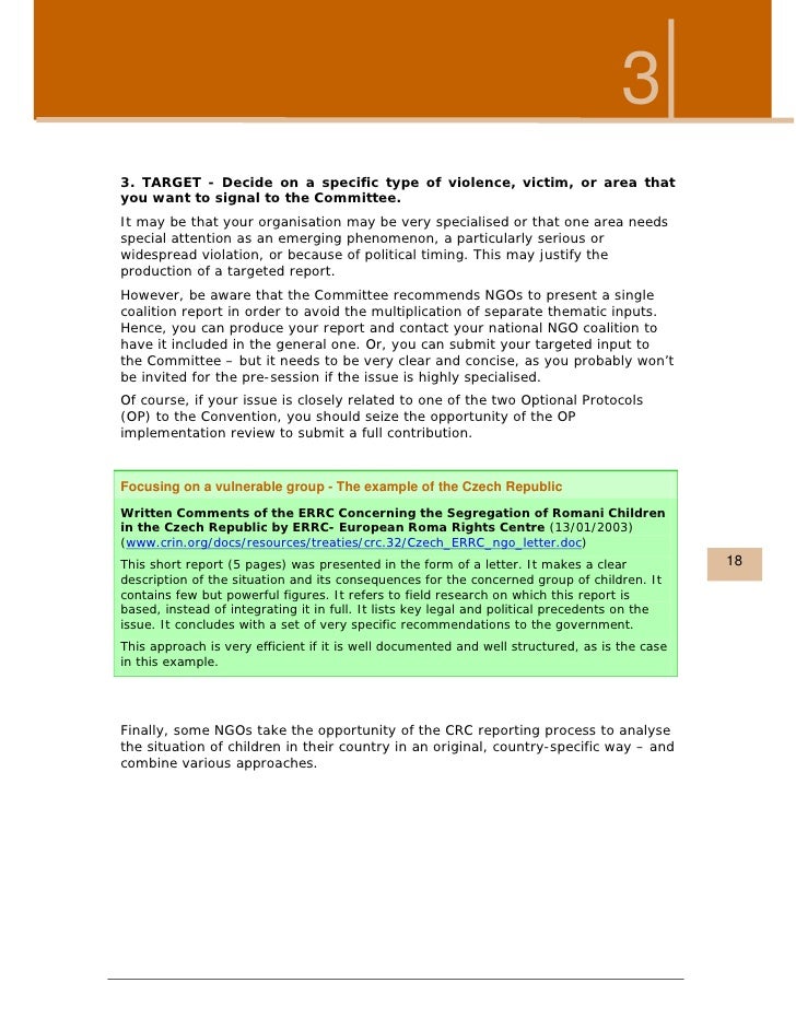 ngo guidelines for crc reporting crc full form