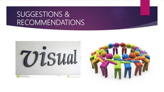 SUGGESTIONS &
RECOMMENDATIONS
 