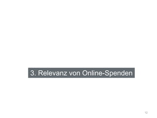 3. Relevanz von Online-Spenden
12
 