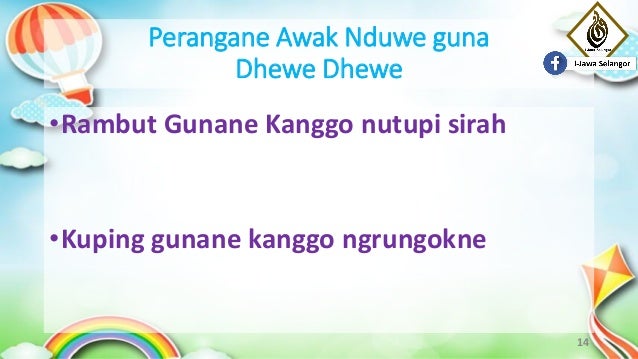 Yok Belajar Ngomong Jowo Karo Bonda Anom 1 Bahagian Anggota Badan