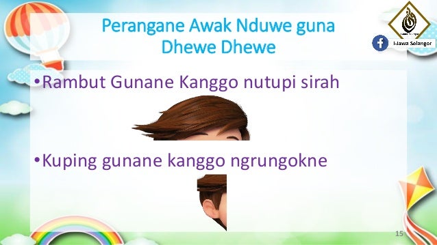 Yok Belajar Ngomong Jowo Karo Bonda Anom 1 Bahagian Anggota Badan