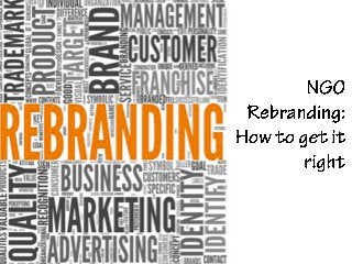 NGO Rebranding: How to get it right