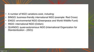 Quangos Examples NGOs | PPTX