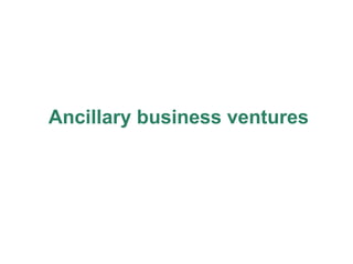 Ancillary business ventures 
