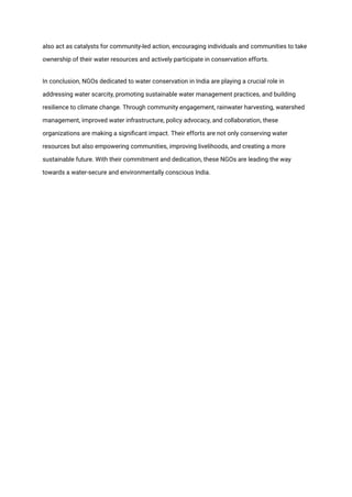 NGOs Working For Water Conservation in India_ Towards Sustainable ...