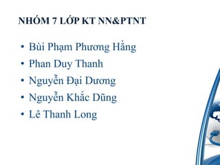 NH?M 7 L?P KT NN&PTNTBiPh?mPh??ngH?ngPhanDuyThanhNguy?n??iD??ngNguy?nKh?cD?ngLThanh Long