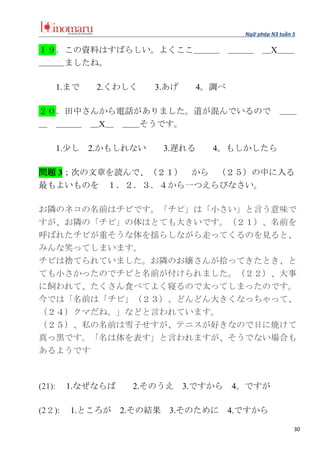 Ngữ Phap N3 Tuần 9