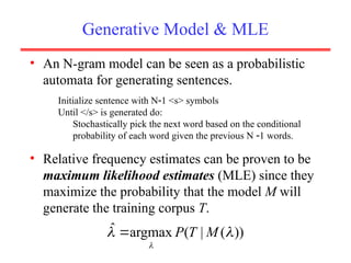 N GRAM FOR NATURAL LANGUGAE PROCESSINGG | PPT