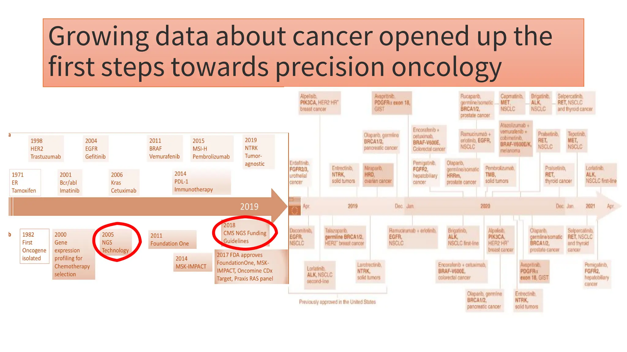 Growing data about cancer opened up the
first steps towards precision oncology