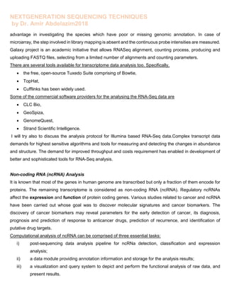 next generation sequencing (recent collection2018) | PDF