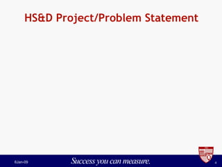 HS&D Project/Problem Statement 