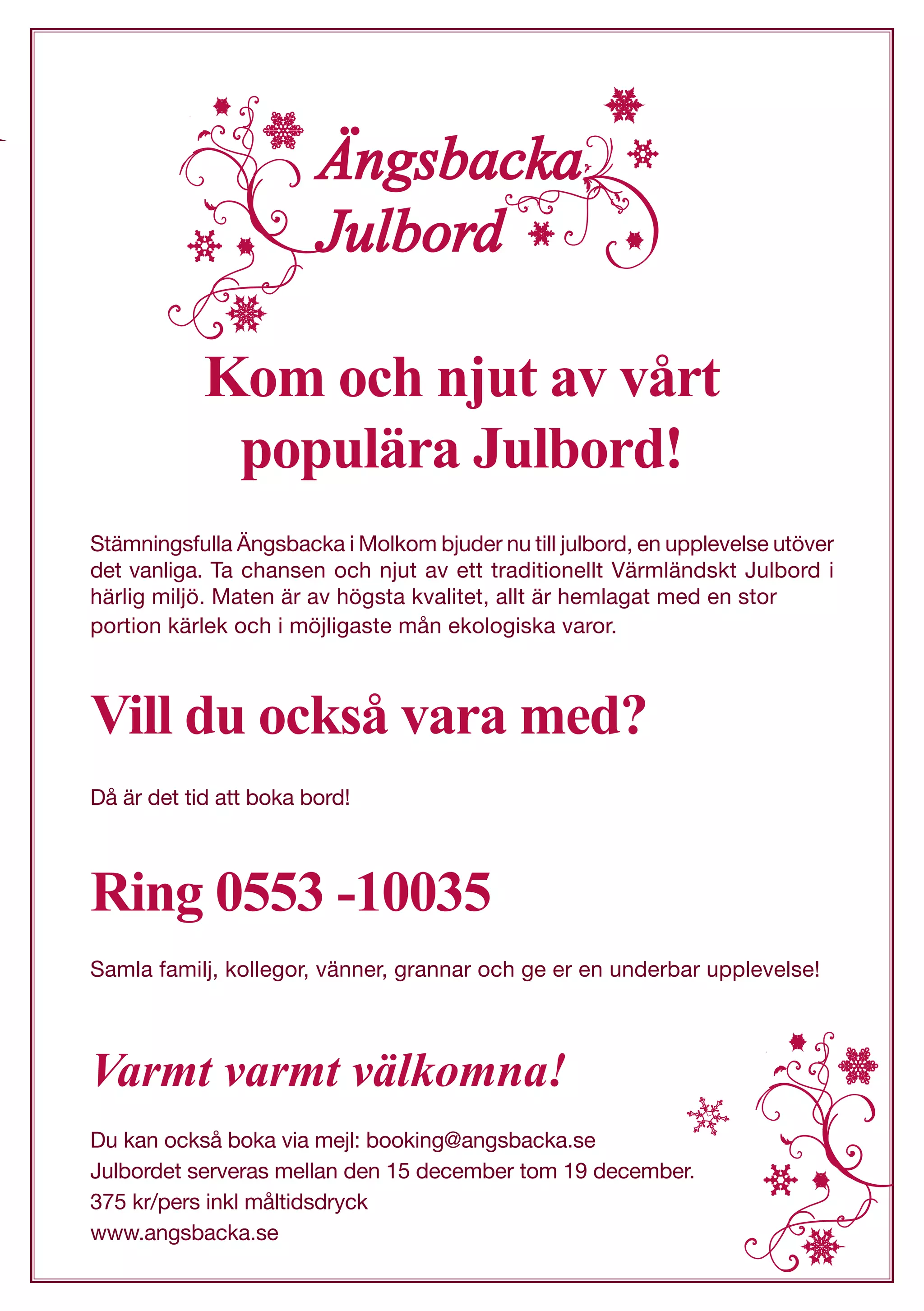Ängsbacka Julbord 2010 PDF