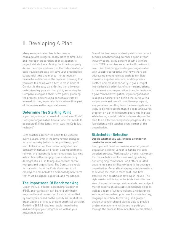 Best Practices in Code of Conduct Development