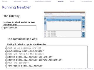 De novo assemble for NGS | PDF