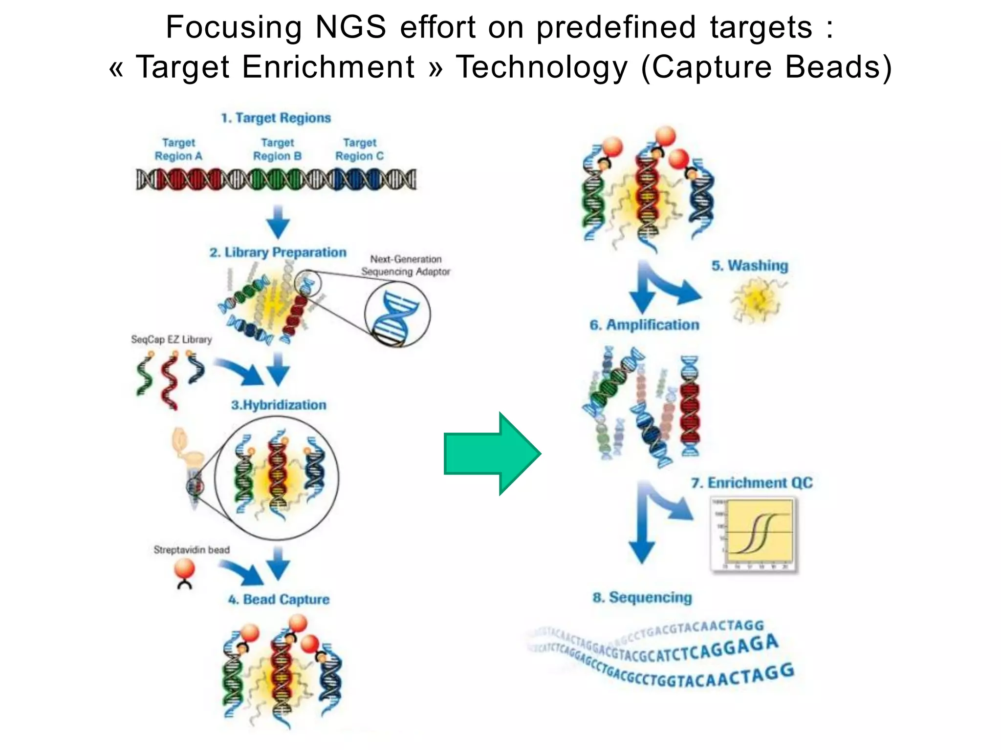 Focusing NGS effort on predefined targets :
« Target Enrichment » Technology (Capture Beads)
 