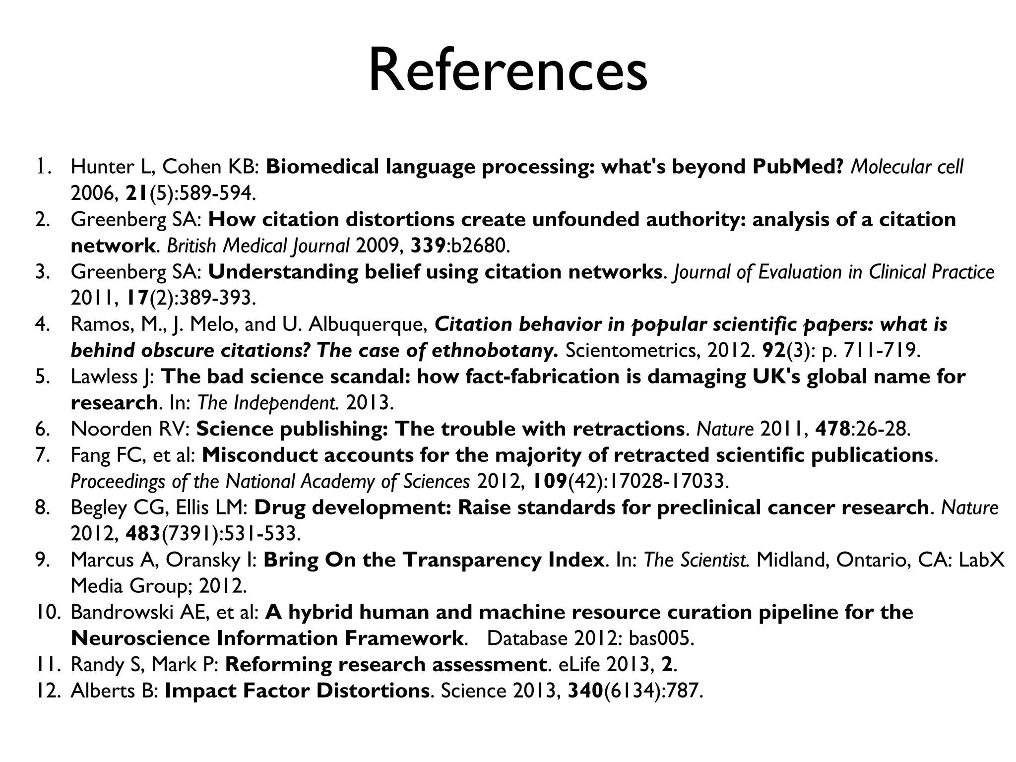 Summary
• Incomplete transition of scientific
publishing to the Web
• Big problems with the current system
• NextGen Scientific Publishing will be:
• open, transparent, remixable, fast
• and we will annotate it on the Web.
 
