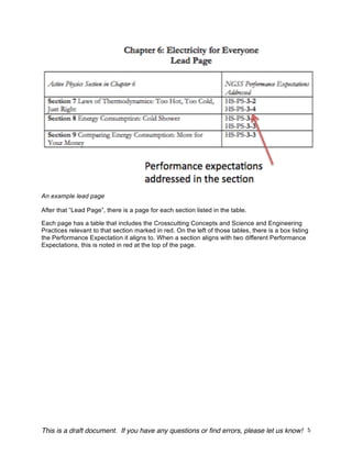NGSS Active Physics Alignment by chapter updated 6/1/15 | PDF