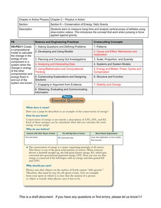 NGSS Active Physics Alignment by Chapter updated 6/3/15 | PDF