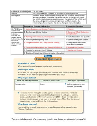 NGSS Active Physics Alignment by Chapter updated 6/3/15 | PDF