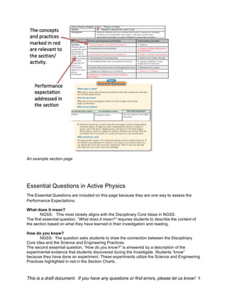 NGSS Active Physics Alignment by Chapter updated 6/3/15 | PDF