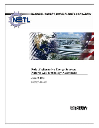 Role of Alternative Energy Sources:
Natural Gas Technology Assessment
June 30, 2012
DOE/NETL-2012/1539
 