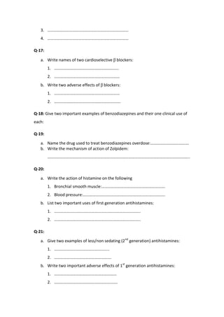 Pharma 1st midterm | DOCX