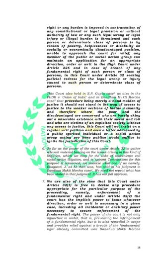 16
right or any burden is imposed in contravention of
any constitutional or legal provision or without
authority of law or...