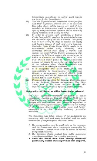 34
temperature recordings, no safety audit reports
are to he further investigated.
19) The role of factories and inspector...