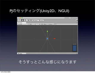 PJのセッティング(Unity2D、NGUI)

そうすっとこんな感じになります
13年12月8日日曜日

 