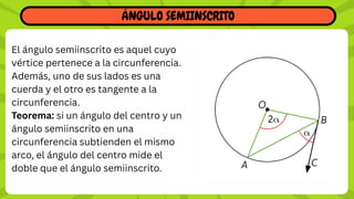 Ángulos en la circunferencia, interior y exterior | PDF