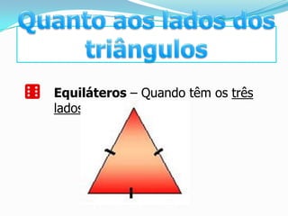 âNgulos e lados dos triângulos | PPSX