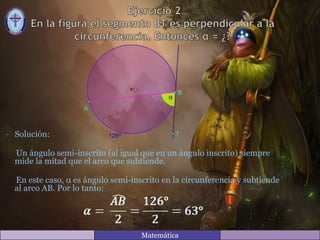 ángulo semi inscrito | PPTX
