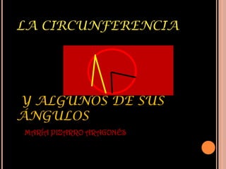 LA CIRCUNFERENCIA




Y ALGUNOS DE SUS
ÁNGULOS
MARÍA PIZARRO ARAGONÉS
 