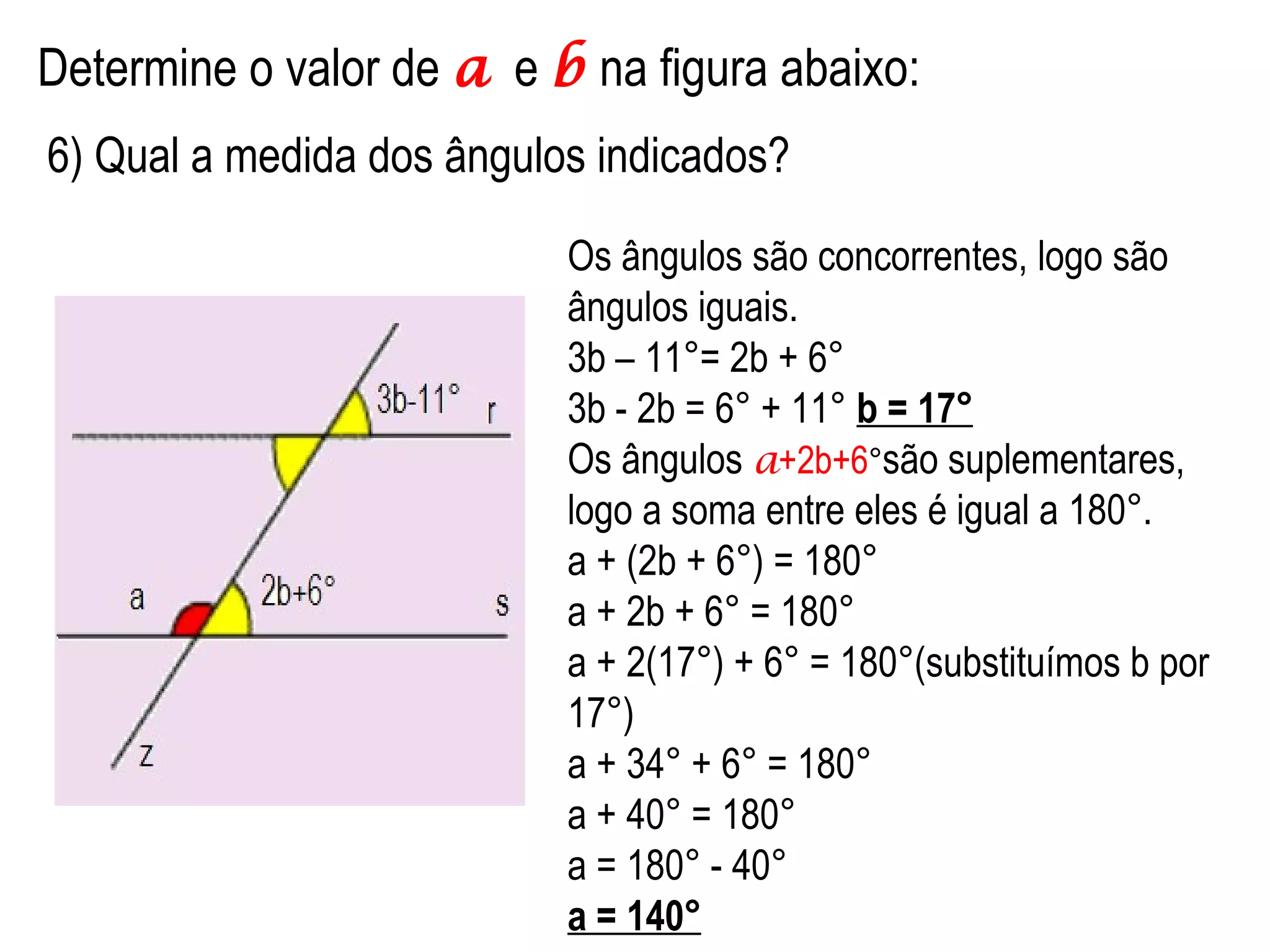 âNgulos formados por duas retas paralelas e uma transversal | PPT ...
