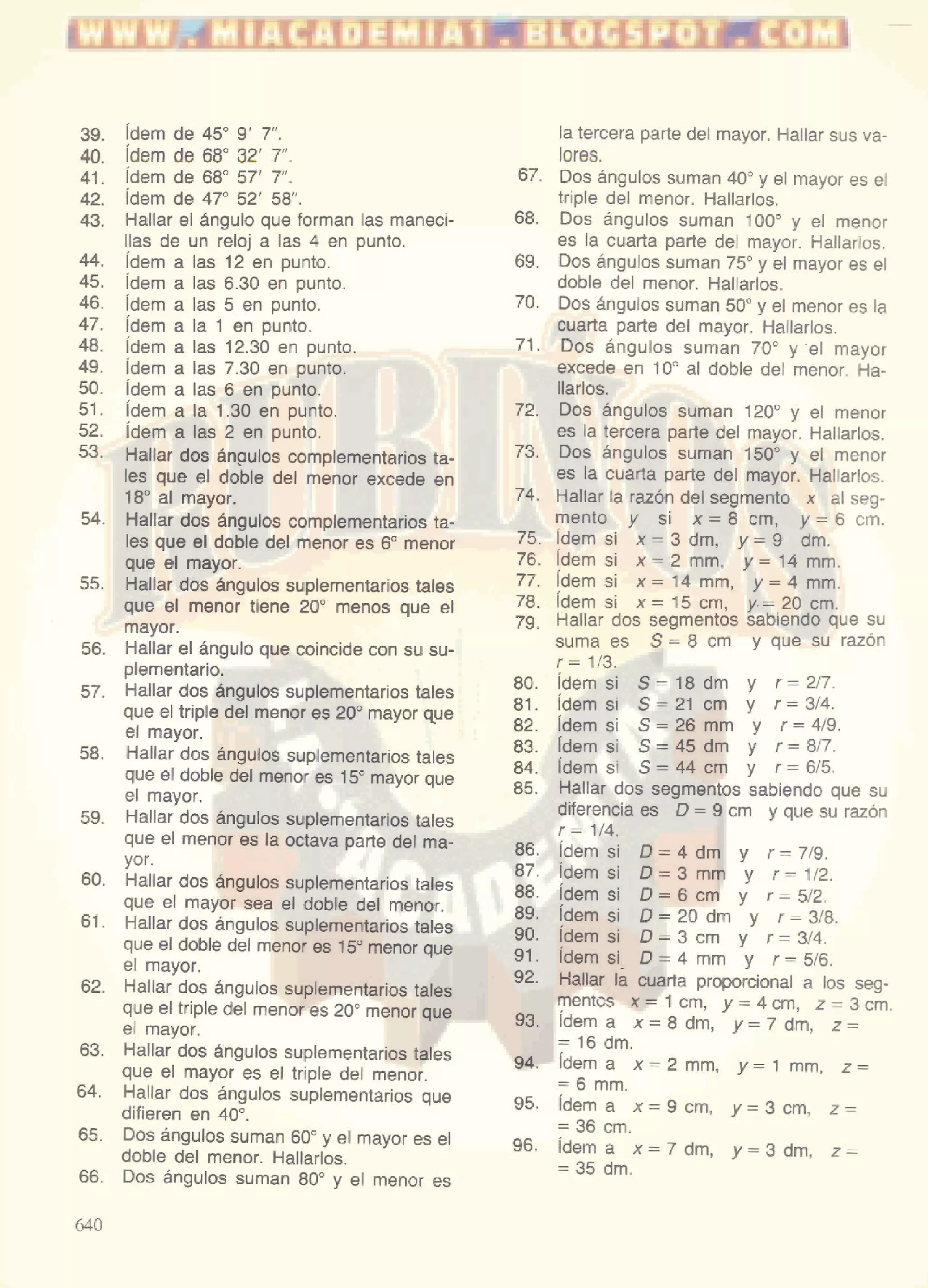 áNgulos  y   rectas