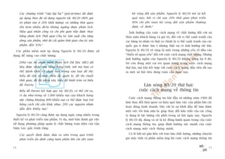 Caác chûúng trònh “vûâa kõp luác” (just-in-time) àaä àûúåc                 böå voâng àúâi saãn phêím. Nguyïn lyá 80/20 mö taã kïët
       aáp duång theo àoá sûã duång nguyïn tùæc 80/20 (80% giaá                   quaã naây, búãi vò chó sau 20% thúâi gian phaát triïín
       trõ phên taán úã 20% khöëi lûúång) vaâ nhûäng thoái quen                   80% chi phñ toaâ n böå voâ n g àúâ i saã n phêí m thûúâ n g
       töën keám nhiïìu àö-la khöng ngûâng àûúåc phên tñch.                       àûúåc cöë àõnh.6
       Hiïåu quaã nhên cöng vaâ chi phñ giaán tiïëp àûúåc thay                 AÃnh hûúãng cuãa cuöåc caách maång vïì chêët lûúång àöëi vúái sûå
       bùçng phên tñch Thúâi gian Chu kyâ Saãn xuêët cho tûâng               thoãa maän khaách haâng vaâ giaá trõ, àöëi vúái võ thïë caånh tranh cuãa
       doâng saãn phêím, nhúâ àoá cùæt giaãm thúâi gian chu kyâ saãn         caác haäng tû nhên vaâ thêåt ra chñnh laâ võ thïë caånh tranh cuãa caác
                         4
       phêím àïën 95%.                                                       quöëc gia ñt àûúåc lûu yá nhûng thêåt sûå coá aãnh hûúãng rêët lúán.
     Caác phêìn mïìm múái aáp duång Nguyïn lyá 80/20 àûúåc sûã               Nguyïn lyá 80/20 roä raâng laâ möåt trong nhûäng yïëu töë àêìu vaâo
duång àïí nêng cao chêët lûúång:                                             “thiïíu söë quan yïëu” àöëi vúái cuöåc caách maång chêët lûúång. Nhûng
                                                                             aãnh hûúãng ngêìm cuãa Nguyïn lyá 80/20 khöng dûâng laåi úã àoá.
       [Nhúâ vaâo böå phêìn mïìm Phên tñch Dûä liïåu ABC] dûä                Noá coân àoáng möåt vai troâ quan troång trong cuöåc caách maång
       liïåu àûúåc nhêåp vaâo vuâng baãng tñnh, núi maâ baån coá             thûá hai, maâ khi kïët húåp vúái cuöåc caách maång àêìu tiïn àaä taåo
       thïí àaánh khöëi vaâ choån möåt trong saáu loaåi àöì thõ:             ra möåt xaä höåi tiïu duâng toaân cêìu ngaây nay.
       biïíu àöì têìn söë/suêët, biïíu àöì quaãn lyá, àöì thõ chuöîi
       thúâi gian, àöì thõ phên taán, biïíu àöì hònh troân vaâ biïíu
       àöì Pareto.                                                                        Laân soáng 80/20 thûá hai:
       Biïíu àöì Pareto kïët húåp quy tùæc 80/20, coá thïí chó ra,                      cuöåc caách maång vïì thöng tin
       vñ duå nhû trong söë 1.000 khiïëu naåi cuãa khaách haâng
                                                                               Cuöåc caách maång thöng tin bùæt àêìu tûâ nhûäng nùm 1960 àaä
       ûúác chûâng khoaãng 800 khiïëu naåi coá thïí àûúåc loaåi trûâ
                                                                             laâm thay àöíi thoái quen vaâ hiïåu quaã laâm viïåc cuãa phêìn lúán caác
       bùçng caách chó cêìn khùæc phuåc 20% caác nguyïn nhên
                                                                             hoaåt àöång kinh doanh. Àêy chó laâ sûå khúãi àêìu àïí laâm àûúåc
       dêîn àïën khiïëu naåi.5
                                                                             möåt viïåc töët hún nûäa laâ: giuáp thay àöíi baãn chêët cuãa caác cöng
     Nguyïn lyá 80/20 cuäng àûúåc aáp duång ngaây caâng nhiïìu trong         ty àang laâ lûåc lûúång chi phöëi trong xaä höåi ngaây nay. Nguyïn
thiïët kïë vaâ phaát triïín saãn phêím. Vñ duå, möåt baãn àaánh giaá viïåc   lyá 80/20 àaä, àang vaâ seä laâ keã àöìng haânh quan troång cuãa cuöåc
sûã duång phûúng phaáp quaãn lyá chêët lûúång toaân diïån cuãa Lêìu          caách maång thöng tin, giuáp àõnh hûúáng sûác maånh cuãa cuöåc
Nùm Goác giaãi trònh rùçng:                                                  caách maång möåt caách thöng minh.

       Caác quyïët àõnh àûúåc àûa ra súám trong quaá trònh                     Coá leä búãi noá gùæn liïìn vúái traâo lûu chêët lûúång, nhûäng chuyïn
       phaát triïín êën àõnh cûáng luön phêìn lúán chi phñ toaân             gia maáy tñnh vaâ phêìn mïìm uãng höå cuöåc caách maång thöng tin


74                                                                                                                                                75
 