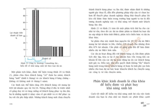 thaânh khaách haâng phuåc vuå lêu daâi, àûúåc nhêån àõnh laâ nhûäng
                                                                            ngûúâi gêy thua löî, dêîn àïën phûúng phaáp tiïëp cêån coá choån loåc
                                                                            hún àïí thuyïët phuåc doanh nghiïåp: àöång thaái thuyïët phuåc löi
                                                                            keáo chó àûúåc thûåc hiïån trong trûúâng húåp ngûúâi ta tin laâ àöëi
                                                                            tûúång doanh nghiïåp naây coá khaã nùng trúã thaânh möåt khaách
                                                                            haâng lêu daâi.
                                                                              Hònh 22 vaâ Hònh 23 toám tùæt möåt phên tñch thûá ba cho caác
                                                                            nhaâ tû vêën, theo àoá caác dûå aán àûúåc phên ra thaânh ba loaåi: dûå
Lúåi nhuêån trïn
                                                                            aán saáp nhêåp & thön tñnh (M&A), phên tñch chiïën lûúåc vaâ dûå aán
doanh söë baán
       %                                                                    khai thaác.
                                                                              Sûå phên chia naây minh hoåa nguyïn tùæc 87/22: dûå aán M&A
                                                                            mang laåi lúåi nhuêån to lúán, chiïëm 22% doanh thu nhûng àem
                                                                            àïën 87% lúåi nhuêån. Cêìn phaãi cöë gùæng gêëp àöi àïí baán àûúåc
                                                                            nhiïìu dûå aán M&A hún nûäa.
                                                                              Caác dûå aán hoaåt àöång àöëi vúái khaách haâng cuä, khi àûúåc phên
                                                                            tñch àöåc lêåp, hoáa ra laåi úã vaâo khoaãn hoâa vöën trong khi caác
                                        Doanh söë
                                                                            khoaãn löî lúán cuãa caác dûå aán hoaåt àöång laåi do caác khaách haâng
             Hònh 23 Cöng ty Strategy Consulting Inc.,                      múái gêy ra. Àiïìu naây dêîn àïën quyïët àõnh khöng “lêëy” khaách
             biïíu àöì vïì khaã nùng sinh lúåi theo loaåi dûå aán           haâng múái trong khi söë khaách haâng cuä hoùåc bõ tñnh phñ cao hún
                                                                            nhiïìu cho loaåi dûå aán naây hoùåc khuyïën khñch hoå chuyïín sang
  Möåt phên tñch khaác, àûúåc thïí hiïån trong Hònh 20 vaâ Hònh             caác cöng ty tû vêën chuyïn mön.
21, phên chia theo khaách haâng “cuä” (hún ba nùm), khaách
haâng “múái” (dûúái 6 thaáng) vaâ caác khaách haâng úã lûng chûâng –
khöng cuä khöng múái (6 thaáng-3 nùm).                                           Phên khuác kinh doanh laâ chòa khoáa
  Caác hònh naây thïí hiïån rùçng 26% (khaách haâng cuä) mang laåi                   àïí hiïíu àûúåc vaâ phaát huy
84% lúåi nhuêån: quy tùæc 84/26. Thöng àiïåp úã àêy laâ trûúác nhêët                      khaã nùng sinh lúåi
cöë gùæng duy trò vaâ tùng cûúâng söë khaách haâng phuåc vuå lêu daâi,
hoå laâ nhûäng ngûúâi ñt nhaåy caãm vïì giaá nhêët vaâ coá thïí phuåc vuå     Caách töët nhêët àïí kiïím tra khaã nùng sinh lúåi cuãa viïåc kinh
hoå vúái chi phñ thêëp nhêët. Nhûäng khaách haâng múái chûa chuyïín         doanh cuãa baån laâ chia nhoã noá thaânh caác phên khuác caånh


106                                                                                                                                            107
 