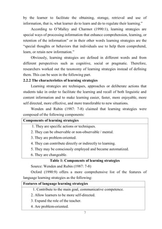 A study on the vocabulary learning strategies employed by 2 nd-year | PDF