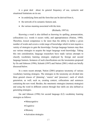 A study on the vocabulary learning strategies employed by 2 nd-year | PDF