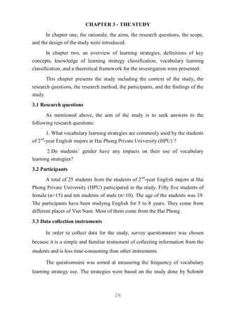 A study on the vocabulary learning strategies employed by 2 nd-year | PDF