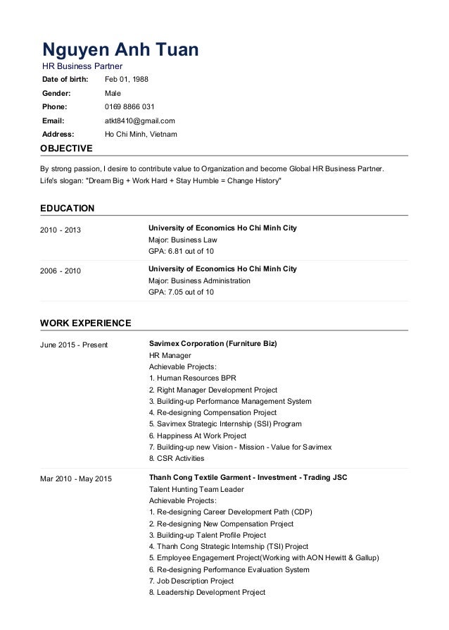 Human Resources Business Partner Job Description - The ...