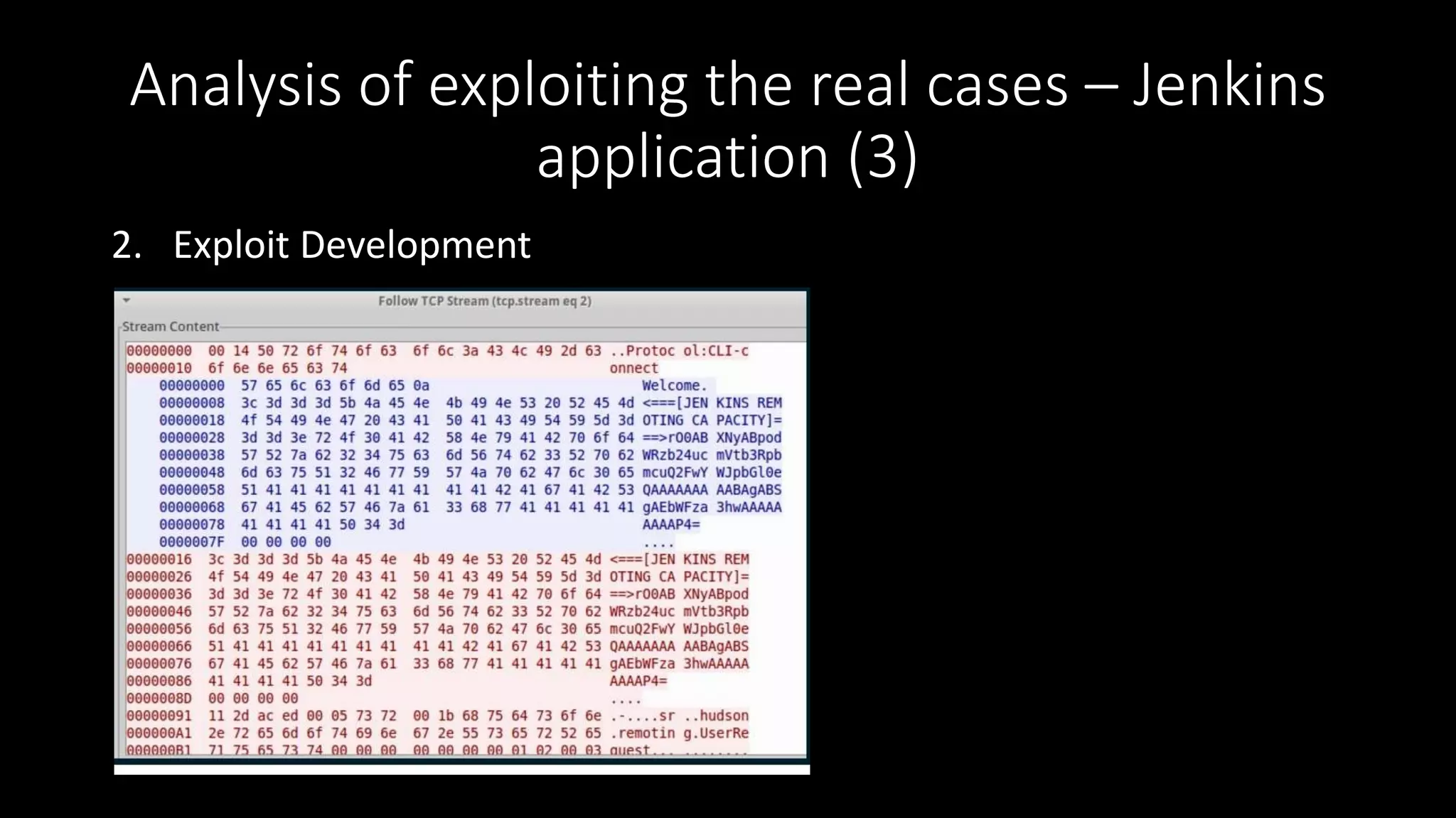 Analysis of exploiting the real cases – Jenkins
application (3)
2. Exploit Development
 
