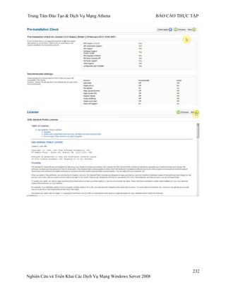 Trung Tâm Đào Tạo & Dịch Vụ Mạng Athena BÁO CÁO THỰC TẬP
232
Nghiên Cứu và Triển Khai Các Dịch Vụ Mạng Windows Server 2008
 