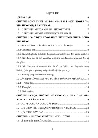 Đề tài: Thiết kế cung cấp điện cho nhà hàng Nhật Bản, HOT, 9đ | PDF