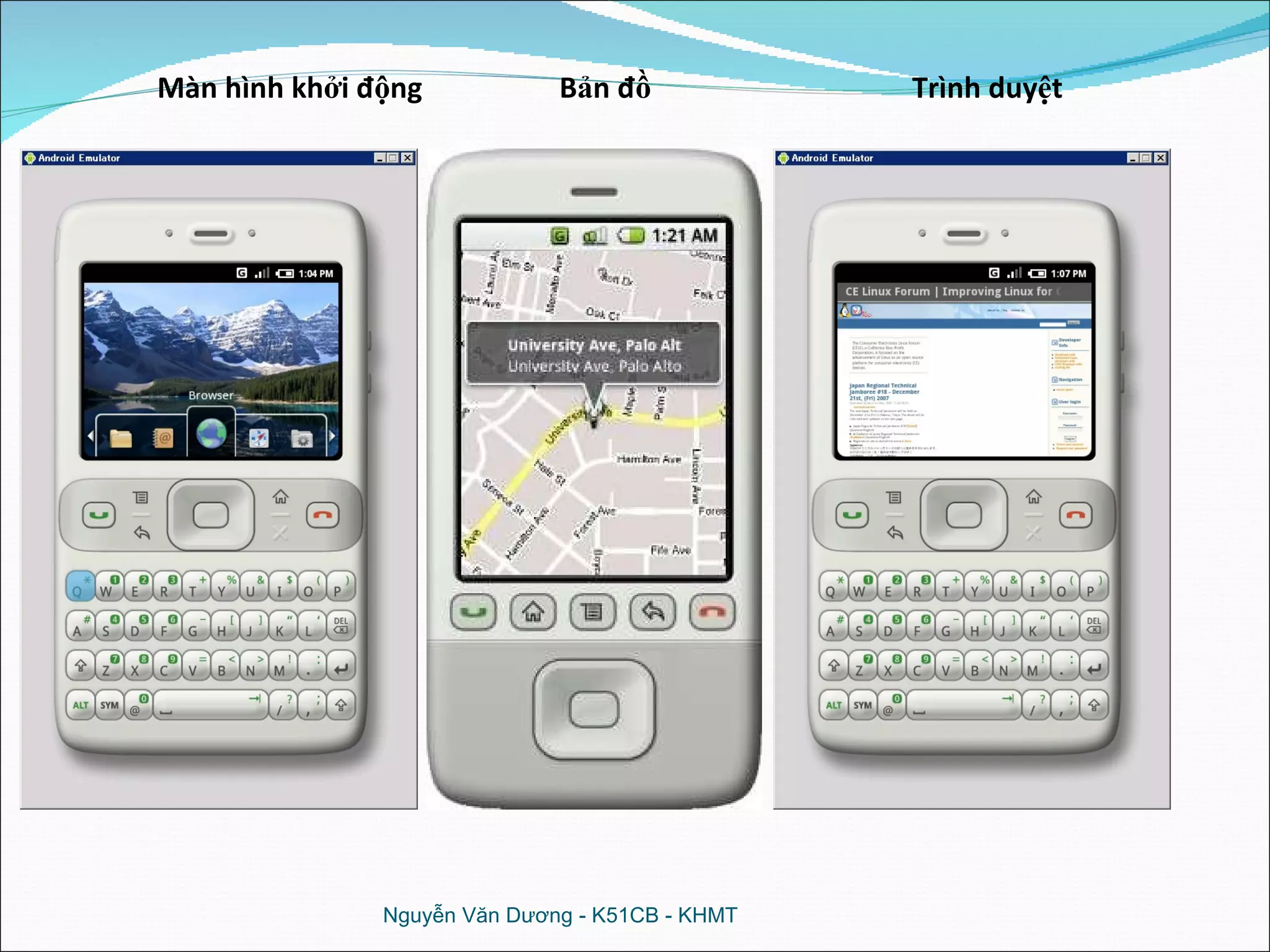 Màn hình khởi động Trình duyệt Bản đồ Nguyễn Văn Dương - K51CB - KHMT 